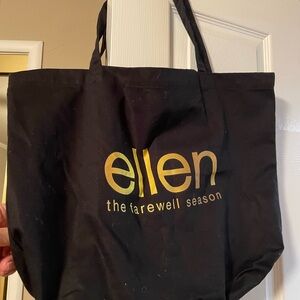 Ellen tote bought at Ellen Show Farewell Season 2022. Spacious canvas tote.